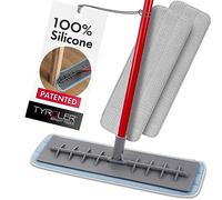 Tyroler Floor Mop | 145cm Anti-Rust Handle | 100% Silicone & Scratch Free | Include 2 Microfiber Pads | Flexible Head | Perfect for Hardwood, Laminate, Walls, Vinyl, Kitchen Parquet & Tile