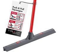Tyroler Push & Pull Wet Room Floor Squeegee Heavy Duty | 44cm 100% Silicone | | 140cm Aluminum 4-Part Long Handle Squeegee | Squeegee Mop Perfect for Hardwood, Marble, Tile, Garage, Indoor & Outdoor