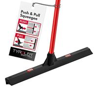 Tyroler Push & Pull Wet Room Floor Squeegee Heavy Duty | 44cm Head 100% Rubber, 140cm Aluminum 4-Piece Long Handle Squeegee | Squeegees Mop Perfect for Hardwood, Marble, Tile, Garage, Indoor & Outdoor
