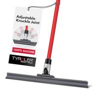 Tyroler Wet Room Floor Squeegee Heavy Duty | 45 Cm Head 100% Silicone, 4 Part 140 Cm Long Handle Squeegee, Perfect Bathroom and Shower Squeegee, Best for Kitchen, Home, Tile, Patio, Indoor & Outdoor