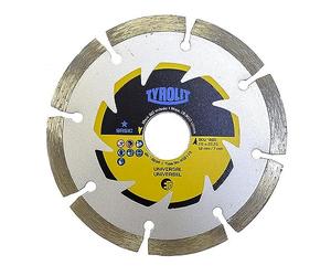 TYROLIT 115mm Dry Cutting Diamond Blade, Segmented Stone and Tile Cutting Disc for Angle Grinders, Universal Applications for Concrete, Masonry and Bricks - 115 x 2 x 22.23 mm