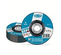 TYROLIT 222854 BASIC 2in1 Rough Grinding Wheels for Steel & Stainless Steel, 100 mm Metal Cutting Discs, Angle Grinder Discs, 100 x 6 x 16 mm, 10-Pack
