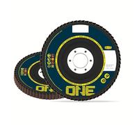TYROLIT ONE 2-in-1 Flap Discs - Durable 115mm Grinding Discs for Steel and Stainless Steel - 40 Grit Angle Grinder Discs - 115 x 22.23 mm, 10-Pack