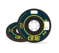 TYROLIT ONE 2-in-1 Flap Discs - Durable 125mm Grinding Discs for Steel and Stainless Steel - 60 Grit Angle Grinder Discs - 125 x 22.23 mm, 10-Pack