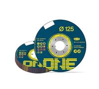 TYROLIT ONE 2-in-1 Metal Cutting Discs - Durable Angle Grinder Discs for Super Fast Stainless Steel Cutting - 125 mm x 2.5 mm x 22.23 mm, 25-Pack