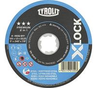 TYROLIT X-LOCK Cutting Disc Steel/Stainless Steel Straight Premium 125 x 1.0 mm Pack of 25