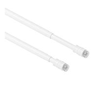 TYRON 2Pcs Thin Spring Tension Rod 18 to 28 Inches, 3/8 in. Diameter, Adjustable Skinny Tiny Tension Curtain Rod No Drilling, Window Sash Tension Rods (White)