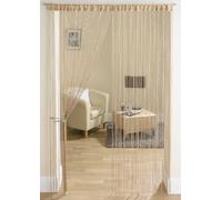 Tyrone Glam Lurex String Door Curtain Panel, Latte, 35 x 78 Inch