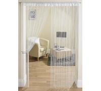 Tyrone Glam Lurex String Door Curtain Panel, White, 35 x 78 Inch