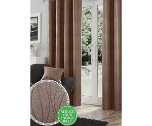 Tyrone Goodwood Thermal Blockout Eyelet Curtains Bronze