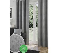 Tyrone Goodwood Thermal Blockout Eyelet Curtains Silver