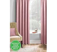 Tyrone Matrix Room Darkening Pencil Pleat Curtains Blush