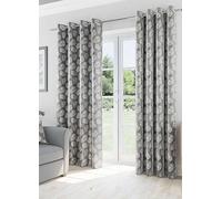 Tyrone Oakland Thermal Room Darkening Eyelet Curtains Grey