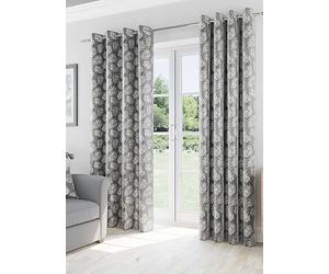 Tyrone Oakland Thermal Room Darkening Eyelet Curtains Grey