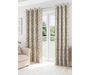 Tyrone Oakland Thermal Room Darkening Eyelet Curtains Latte