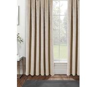 Tyrone Oxford Thermal Blackout Velvet Pencil Pleat Curtains Cream