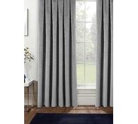 Tyrone Oxford Thermal Blackout Velvet Pencil Pleat Curtains Grey