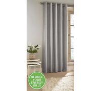 Tyrone Savoy Chenille Single Blackout Thermal Door Curtain Grey