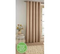 Tyrone Savoy Chenille Single Blackout Thermal Door Curtain Sand