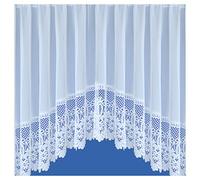 Traditional Base Design Net Lace Curtain Jardiniere with Elevated Base Tyrone Textiles White 508cm width x 114cm drop