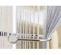 Tyrone Textiles Grey Glam Glitter Sparkle Lurex String Screen Window Door Curtain 90x200cm