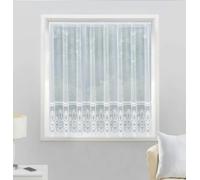 Tyrone Textiles Heavy Base Lace Net Curtain Cut Panel Ideal for Bathrooms, Kitchens and Living Rooms - White - 48" (122cm) - 197" (500cm)