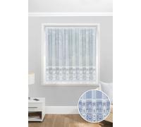 Tyrone Textiles Heavy Base Lace Net Curtain Cut Panel Ideal for Bathrooms, Kitchens & Living Rooms in White | Size: 200 cm width x 183 cm drop Tyrone Textiles White 200 cm width x 183 cm drop