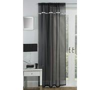 Tyrone Textiles Ltd Ibiza Black Glitter Trim Voile Panel (Drop - 72" (183cm))