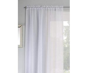 Tyrone Textiles Ltd Jewel White Diamante Voile Panel (Drop - 54" (137cm))