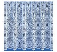 Tyrone Textiles Nottingham White - Thick Traditional Heavy All Over Lace Net Curtain - Sold by the Meter (Drop - 48" / 122cm)