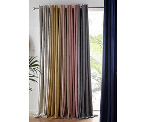 Tyrone Vogue Pair of Blockout Thermal Eyelet Curtains Black
