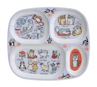 Tyrreall Katz Toddler Divider Plate · Cats Design · Featuring Cute Cats and Kittens · Super Durable Dishwasher Safe · Fun Designs · 100% Melamine and BPA Free