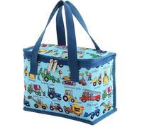 Tyrrell Katz Insulated Foldable Blue Kids Lunch Tote · Trucks Design Children's Lunch Bag · Made from Long Lasting RPET Polyester Fabric · Double Zip Opening · Size: 23 x 18 x 13 cm