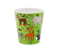 Tyrrell Katz Kids Jungle Printed Beaker in Green - Dishwasher Safe Children’s Drinking Cup Everyday Melamine Tableware - 8 x 7 cm