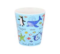 Tyrrell Katz Kids Ocean Printed Beaker in Blue - Dishwasher Safe Children’s Drinking Cup Everyday Melamine Tableware - 8 x 7 cm