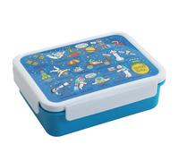 Tyrrell Katz Kids Space Printed Large Bento Lunch Box in Green - Children's Food Container with Clip Lock Lid and Removable Inner Dividers - 18.5 x 14.5 x 6.0 cm