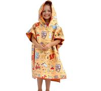 Tyrrell Katz Kids Woodland Animals Hooded Poncho Towel, Microfibre, Quick Dry, Beach Swim Bath Changing Robe for Boys & Girls, Age 2-6