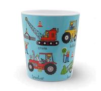 Tyrrell Katz Trucks Melamine Kids Beaker | Children's Drinking Cup 240ml | BPA & Phthalate Free, Dishwasher Safe | Durable Tumbler for Indoor & Outdoor | Hand-Drawn Trucks Design