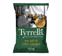 Tyrrells Sea Salt & Cider Vinegar Crisp 150g x 4 (Pack of 4)