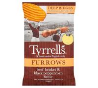 Tyrrells Furrows Beef Brisket & Black Peppercorn Sharing Crisps 150g