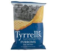 Tyrrells Furrows Hand Cooked English Crisps - Sea Salted (150g) - Pack of 6