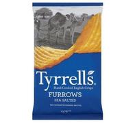 Tyrrells Furrows Sea Salted Crisps 150g (Pack of 12)