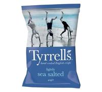 Tyrrells Hand-Cooked English Crisps - Simply Irresistible Crunchy Snacks (24 Bags x 40g, Lightly Sea Salted)
