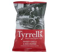 Tyrrells Hand Cooked English Crisps - Sweet Chilli & Red Pepper (150g) - Pack of 6