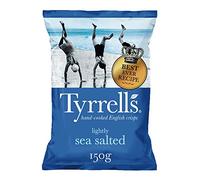 Tyrrells Lightly Sea Salted Crisps 150 g (Pack of 12)