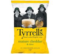 Tyrrells Mature Cheddar & Chive Crisps - 24x40g