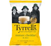 Tyrrells Mature Cheddar & Chive Crisps - 24x40g