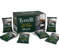 Tyrrells Sea Salt & Cider Vinegar Crisps 40g x 24 Pack |Premium Hand Cooked Chip