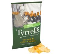Tyrrells Sea Salt & Cider Vinegar Sharing Crisps 150g-Hand-cooked English crisps