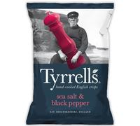 Tyrrells Sea Salt & Cracked Black Pepper Crisps 150g - Pack of 3
